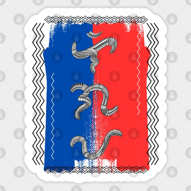 Philippine Flag / Baybayin word Ligaya (Happiness) Sticker by Pirma Pinas